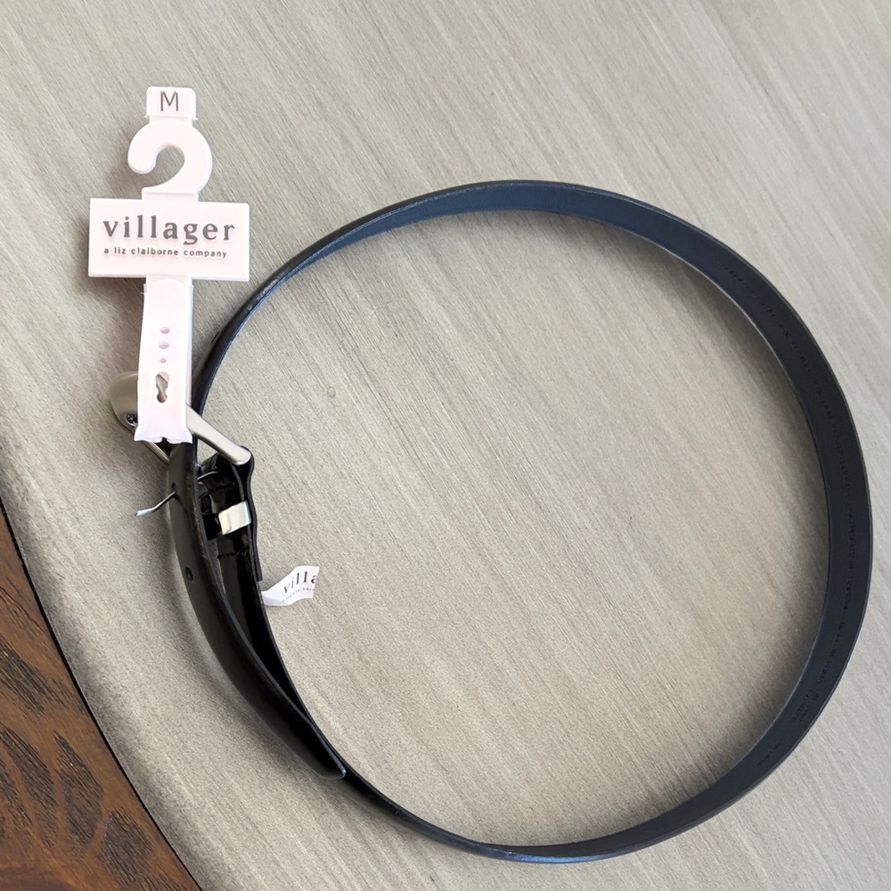 Villager by Liz Claiborne Women’s Belt Black 3/4” wide size M NWT